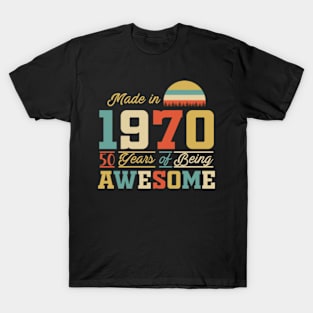 Made I 1970 50 Years Of Being Awesome T-Shirt